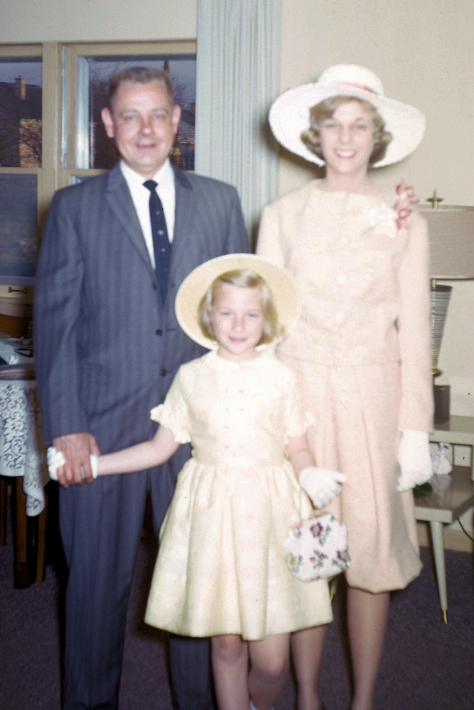 Grandpa Olthoff with Sharon and Pam